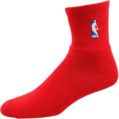 NBA Red NBA Logoman 10-13 Quarter Socks