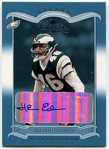 2003 Donruss Classics HERMAN EDWARDS Significant Signatures Auto Rare SP #1/150 - NFL Slabbed Autographed Rookie Cards