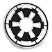 Star Wars Mens Enamel Silver Plated Lapel Pin (Imperial Empire - Silver & Black)