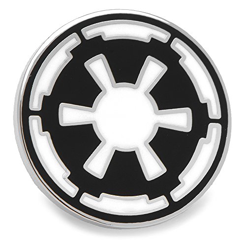 Star Wars Mens Enamel Silver Plated Lapel Pin (Imperial Empire - Silver & Black)