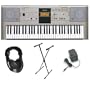 Yamaha YPT-320 61 Key Personal Keyboard with AC Adapter, Deluxe Keyboard Stand and Professional Headphones