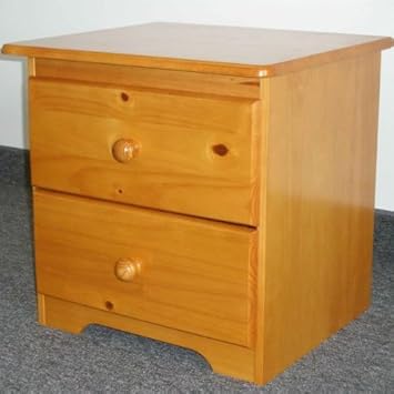 Nightstand with 2 Drawers in Honey