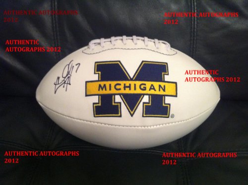 Michigan Wolverines #7 CHAD HENNE Signed/Autographed Logo Football PROOF! (MIAMI DOLPHINS)