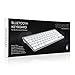 Caseflex Ultra Slim Wireless Bluetooth Keyboard For All iOS, iPad, Android, Mac, & Windows Devices - Silver & White