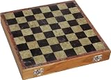 Hand Crafted Chess Set With Stone Pieces, 30.0 cm