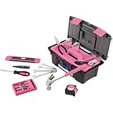 Apollo Precision Tools DT9773P Household Tool Kit with Tool box, Pink, 53-Piece