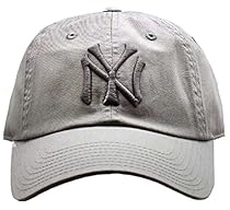 New York Yankees MLB American Needle Tonal Ballpark Slouch Cotton Twill Adjustable Hat (Grey)
