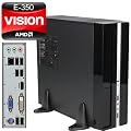 PC-Systeme Slim-Tec AMD Zacate E-350(2x1,6 GHz), Design Slim PC Mini ITX, 500GB SATA II, 4096MB DDR3, AMD HD6310 DX11 HDMI/DVI , DVD-RW, Sound,GLAN