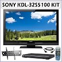 Sony Bravia&reg; S-Series KDL-32S5100 32-Inch 1080p LCD HDTV + TV Accessory Kit