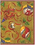 Review Caspari 76304 / Caspari Box of 20 5-1/2 by 6-3/4 Holiday Notecards, Festive Ornaments