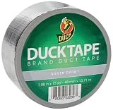 Duck Brand Colored Duck Tape, 1.88 Inches x 15 Yards, Silver Coin (1303158)