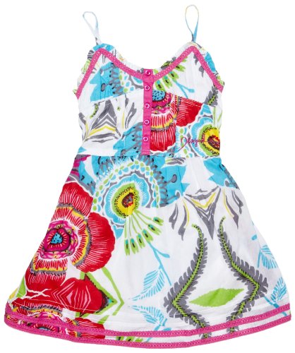 Desigual Girls 7-16 Woven Dress, White, 11/12