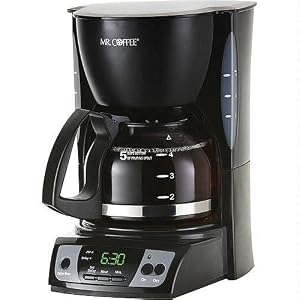 Mr. Coffee CGX7 5-Cup Programmable Coffeemaker, Black