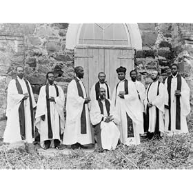 1895 AMERICAN BLACKS IN LIBERIA AFRICAN CLERGY PHOTO