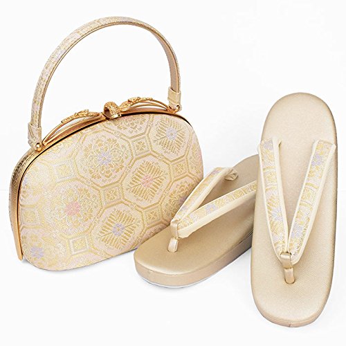 和ごころきもの屋　【紗織】ブランド【草履バッグセット】Ｌサイズ【帯地】パールトーン加工済【３枚芯】【日本製】和装バッグ　着物　バッグ　セット　フォーマル　単品　礼装　留袖　成人式　結婚式　訪問着　附下げ　振袖　bagset199