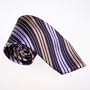 Purple Stripes Woven Silk Tie Present Box Set Medium Purple Great Gifts T8438