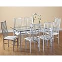 Jasmin Chrome / Glass Dining Table & 4 Chairs Set