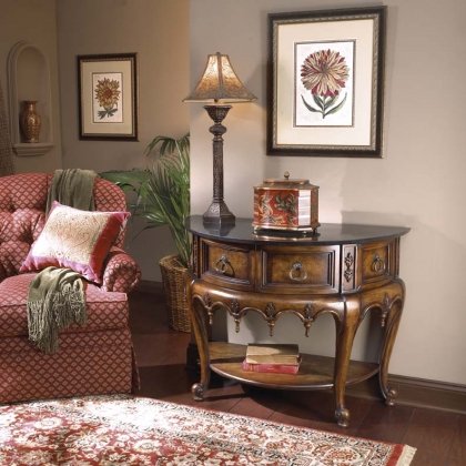0247090 Heritage Collection Stone Demilune Console