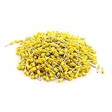 uxcell 絶縁端子　フェルール　絶縁スリーブ付棒端子端子　チューブ端部　イエロー　E0508 0.5mm2ワイヤ　1000個入り