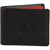 Jf Sports Calgary Flames Premium Leather Bifold Wallet