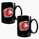 Calgary Flames 2 Piece Black Ceramic Mug Set