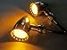 Chrome Amber 20 LED Billet Turn Signal Stop Brake Light T for Harley Dyna Bobber Honda Yamaha Suzuki Kawasaki