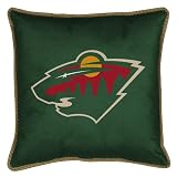 Best Quality Sidelines Pillow - Minnesota Wild NHL /Color Dark Green Size 18 X 18