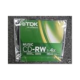 TDK CDRW80TWN 80-Minute Music CD-Rewritable (Single, Jewel)