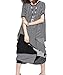 ELLAZHU Women Baggy Bat Wing Asymmetric Hem T-shirt Shirt Onesize GY356 Stripe