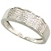 14k White Gold Men\'s Curvy Diamond Band, w/ 0.30 Carat Brilliant Cut Diamonds, 1/4 in. (7mm) wide