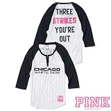 Chicago White Sox Victoria's Secret PINK&Atilde;&macr;&Acirc;&iquest;&Acirc;&frac12; Raglan Henley Baseball Tee