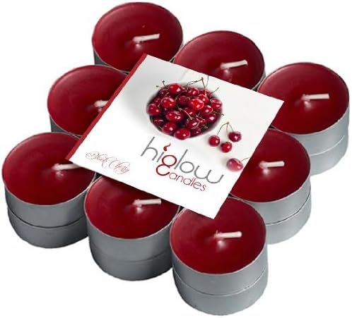 Scented Tea Lights - 18 Pack Black Cherry