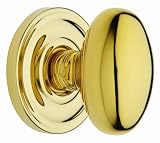 Baldwin 5425.003.PRIV Egg Knob Privacy Set, Lifetime Polished Brass