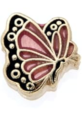 October Butterfly Enamel Birthmonth Charm for Floating Lockets