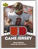 2007 Upper Deck Game Jerseys #CS Chris Simms - Tampa Bay Buccaneers (Piece of Authentic Game Used Uniform Football Cards )
