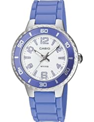 Casio Womens LTP1331-6AV Purple Resin Quartz Watch with Silver Dial