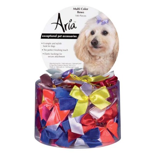 Aria Satin Acetate Ribbon Multicolor Dog Bows