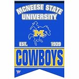 NCAA McNeese State Cowboys Premium Felt Banner 17 x 26