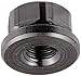 12L14 Steel Flange Nut, Non-Serrated, Black Oxide Finish, 3/8