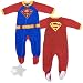 Superman Footed Pajamas with Cape for Baby and Toddler Boys