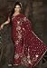 Red Georgette Indian Cocktail Party Dress Sari Saree