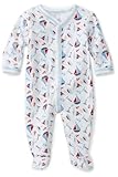IMAGE OF ABSORBA Baby-Boys Newborn Anchor's Away Nautical Printed Footie, Print/White, 3/6