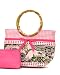 Bamboo Handle Paisley Canvas Handbag w Makeup Bag in Choice of Pretty Colors