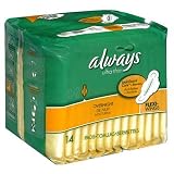 Always Ultra Thin Maxi Pads, Overnight Protection with Flexi-Wings, 14-Count Packages (Pack of 5)