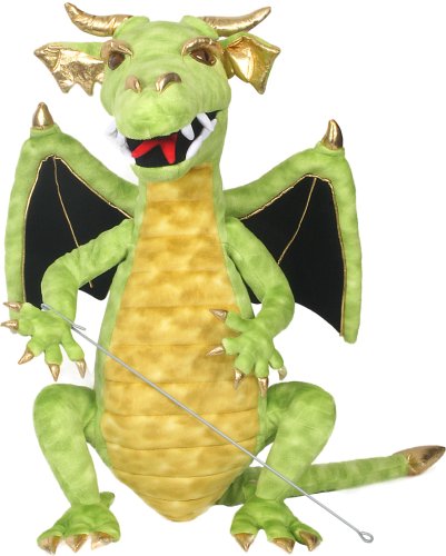 Childrens Toyshop  Toys : Green Dragon Enchanted Puppet