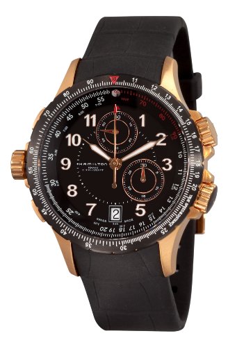 Hamilton Men s H77642333 Khaki ETO Black Chronograph Dial Watch