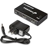 Fosmon HD1833 2-Port HDMI Switch - Mini Switcher 2 In 1 Out (2x1) - Included AC Wall Adapter
