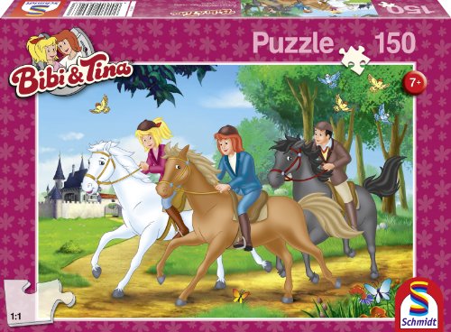 Schmidt Spiele 56026 - Bibi und Tina, Um die Wette, 150 Teile