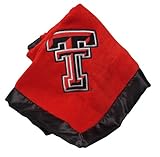 Pickles Embroidered Fleece Baby Blanket with Satin Trim, Texas Tech University
