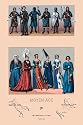 Art Poster, Knights and Maidens of the Middle Ages - 18.75 x 27.5